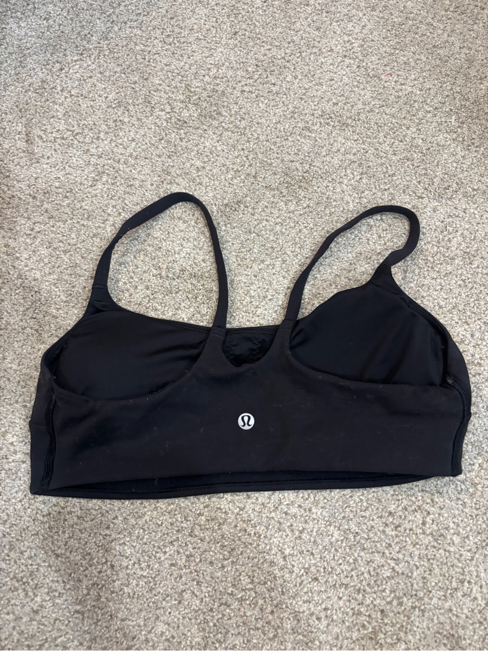 lululemon Wunder Train Strappy Racer Bra Black Light Support Athleisure Size 8 - Picture 8 of 9